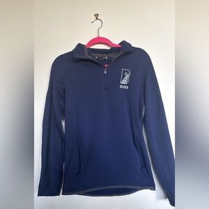 brown quarter zip